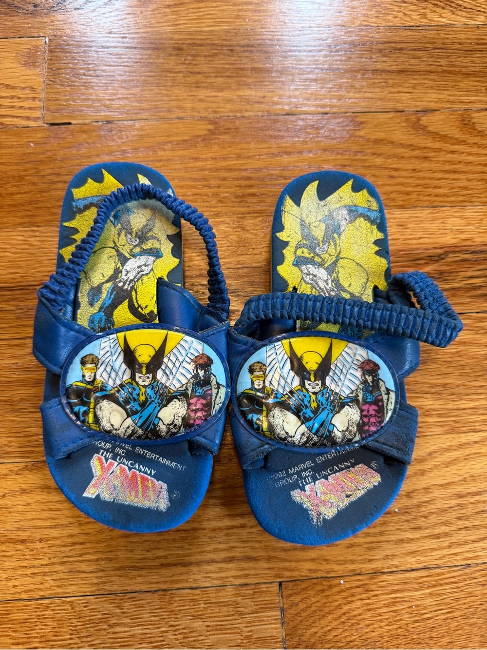 X Men Vintage Toddler Sandals 80s 90s Retro Youth Comics Cartoon Wolverine